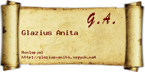 Glazius Anita névjegykártya